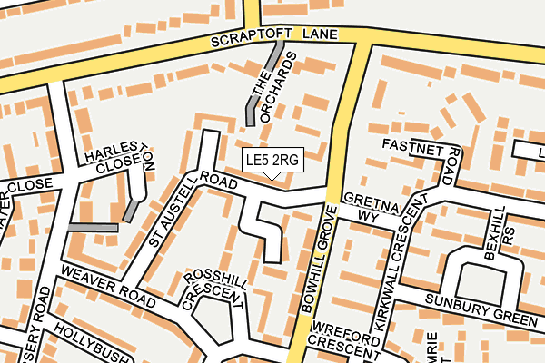 LE5 2RG map - OS OpenMap – Local (Ordnance Survey)