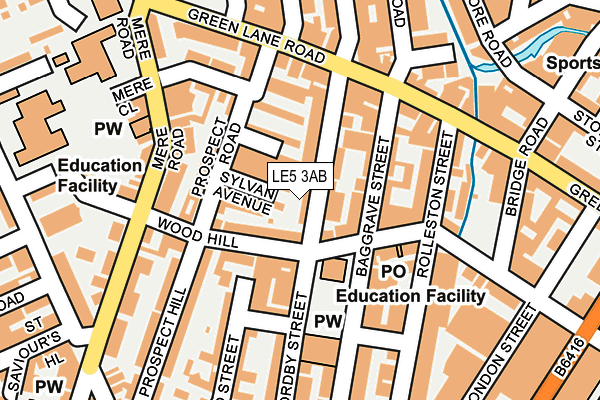 LE5 3AB map - OS OpenMap – Local (Ordnance Survey)