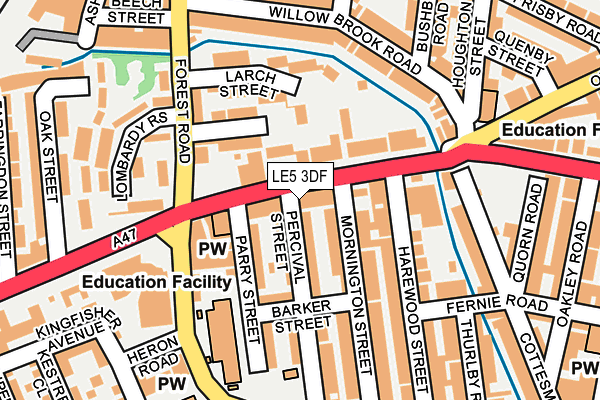 LE5 3DF map - OS OpenMap – Local (Ordnance Survey)