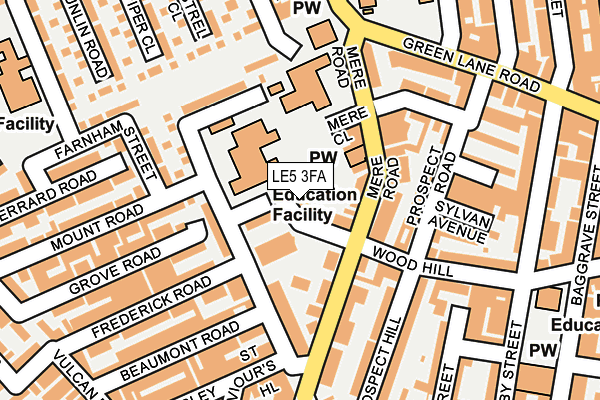 LE5 3FA map - OS OpenMap – Local (Ordnance Survey)