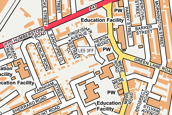 LE5 3FF map - OS OpenMap – Local (Ordnance Survey)