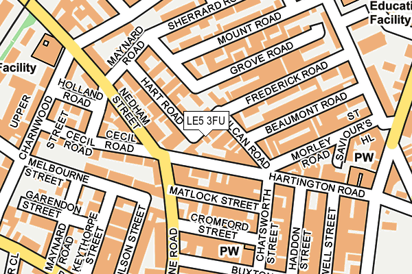 LE5 3FU map - OS OpenMap – Local (Ordnance Survey)