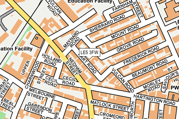 LE5 3FW map - OS OpenMap – Local (Ordnance Survey)