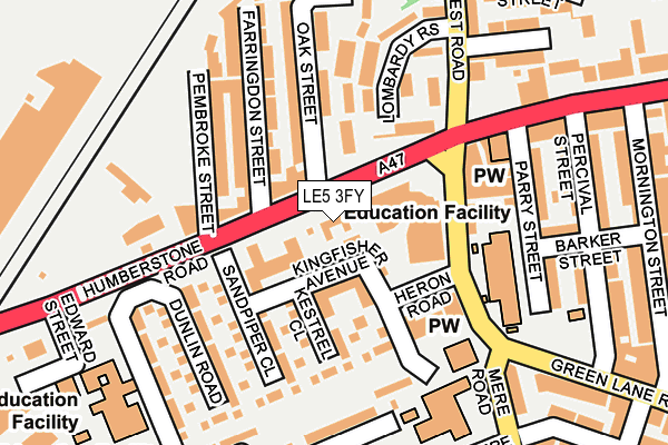 LE5 3FY map - OS OpenMap – Local (Ordnance Survey)