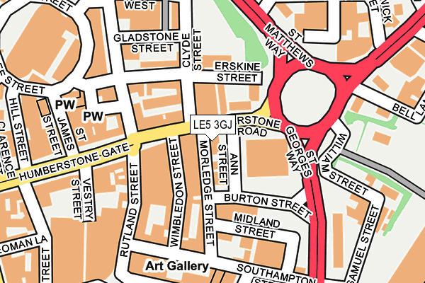 LE5 3GJ map - OS OpenMap – Local (Ordnance Survey)