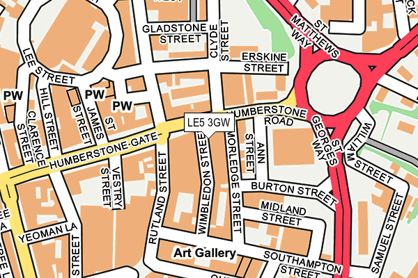 LE5 3GW map - OS OpenMap – Local (Ordnance Survey)