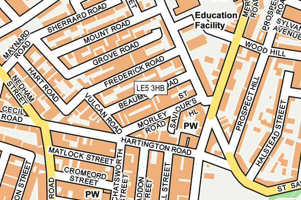 LE5 3HB map - OS OpenMap – Local (Ordnance Survey)