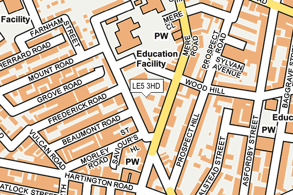 LE5 3HD map - OS OpenMap – Local (Ordnance Survey)