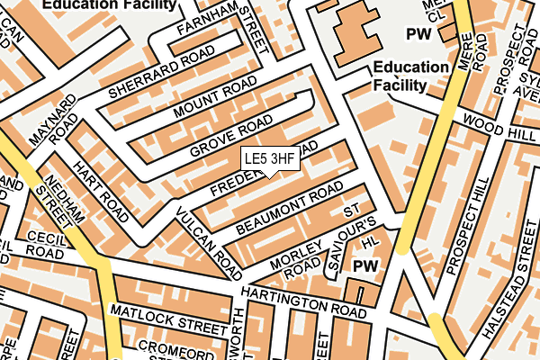 LE5 3HF map - OS OpenMap – Local (Ordnance Survey)