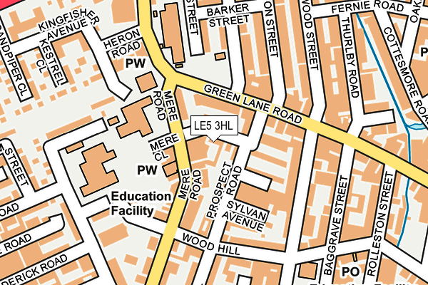 LE5 3HL map - OS OpenMap – Local (Ordnance Survey)