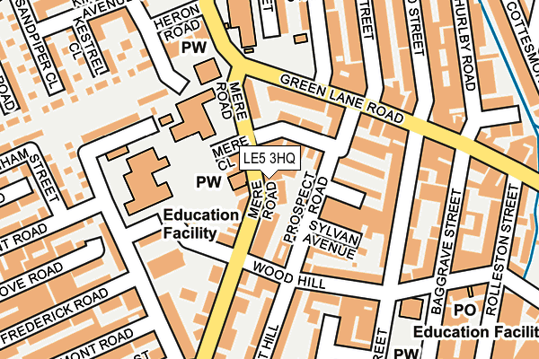 LE5 3HQ map - OS OpenMap – Local (Ordnance Survey)