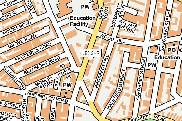 LE5 3HR map - OS OpenMap – Local (Ordnance Survey)