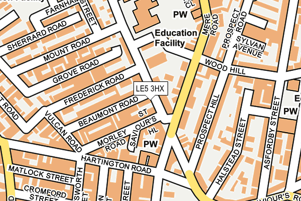 LE5 3HX map - OS OpenMap – Local (Ordnance Survey)