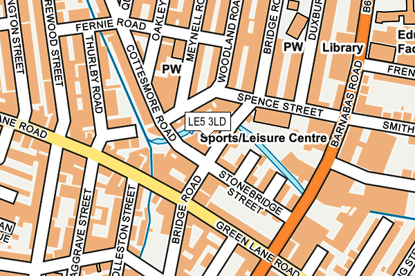 LE5 3LD map - OS OpenMap – Local (Ordnance Survey)