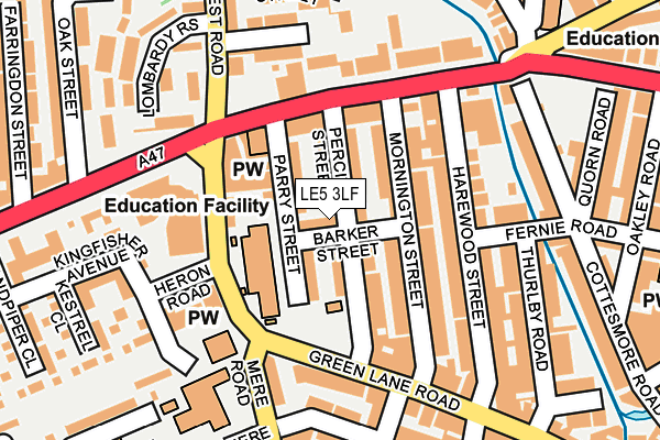 LE5 3LF map - OS OpenMap – Local (Ordnance Survey)