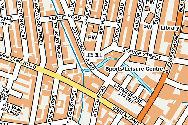 LE5 3LL map - OS OpenMap – Local (Ordnance Survey)