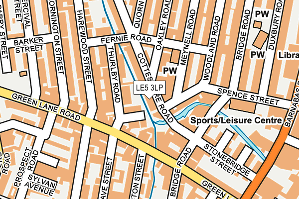 LE5 3LP map - OS OpenMap – Local (Ordnance Survey)