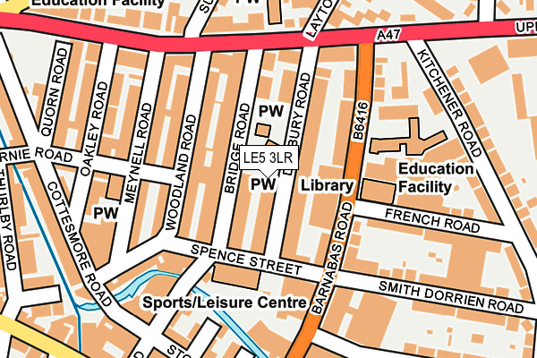 LE5 3LR map - OS OpenMap – Local (Ordnance Survey)