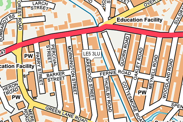 LE5 3LU map - OS OpenMap – Local (Ordnance Survey)