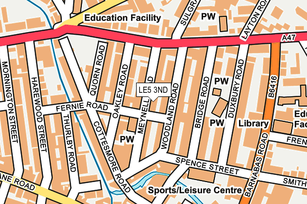 LE5 3ND map - OS OpenMap – Local (Ordnance Survey)