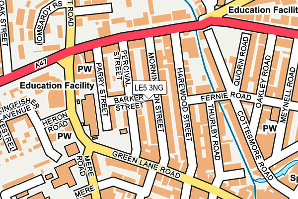 LE5 3NG map - OS OpenMap – Local (Ordnance Survey)