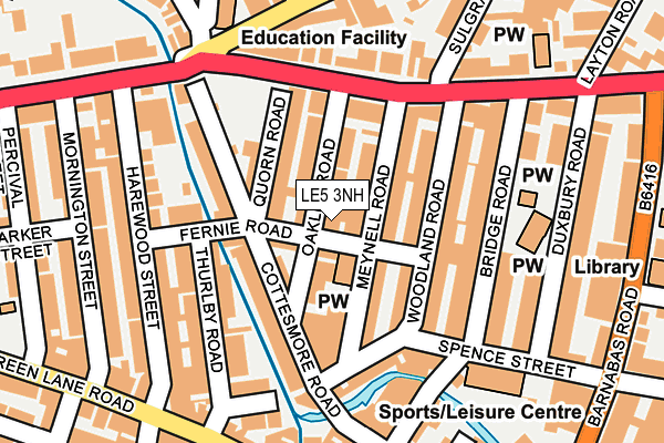 LE5 3NH map - OS OpenMap – Local (Ordnance Survey)