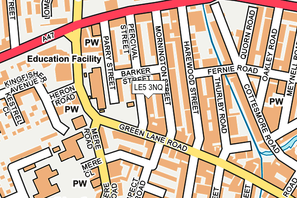 LE5 3NQ map - OS OpenMap – Local (Ordnance Survey)