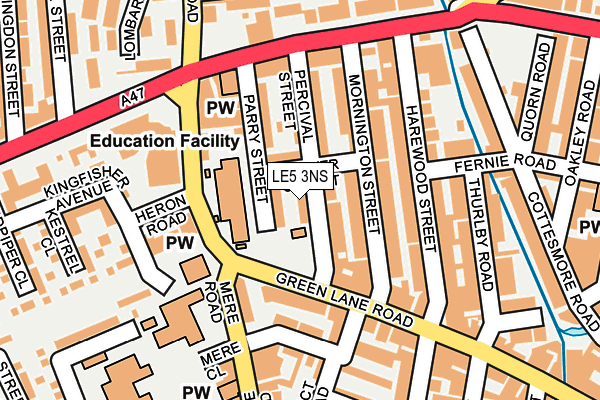 LE5 3NS map - OS OpenMap – Local (Ordnance Survey)