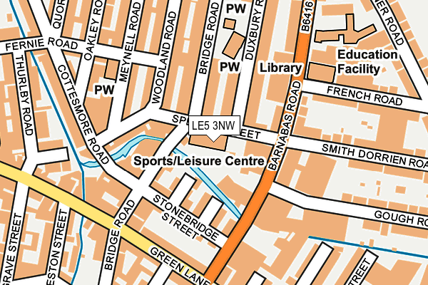 LE5 3NW map - OS OpenMap – Local (Ordnance Survey)