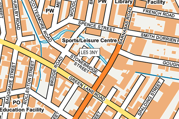 LE5 3NY map - OS OpenMap – Local (Ordnance Survey)