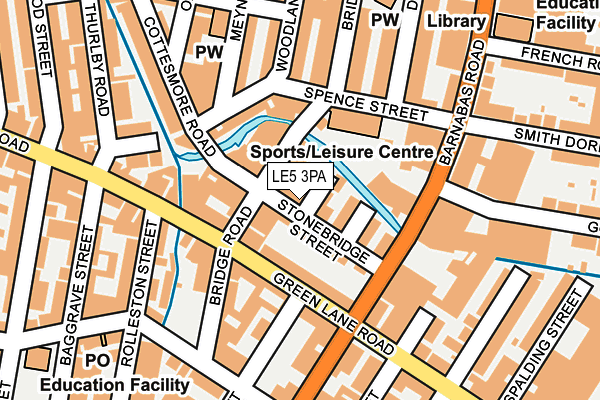 LE5 3PA map - OS OpenMap – Local (Ordnance Survey)