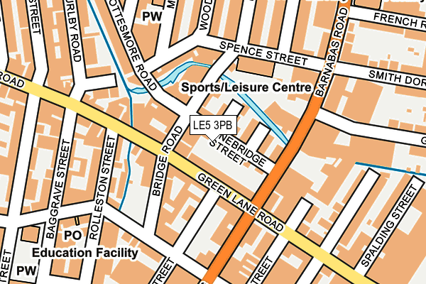 LE5 3PB map - OS OpenMap – Local (Ordnance Survey)