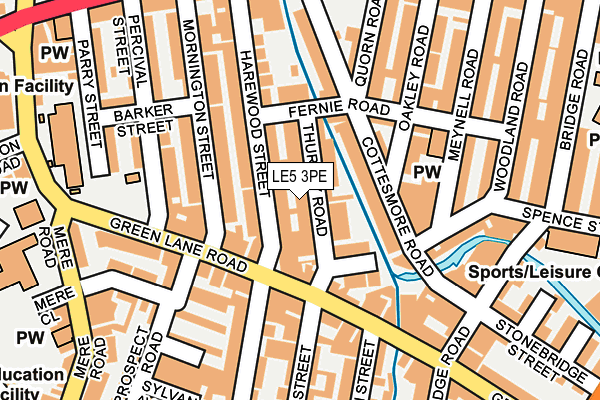 LE5 3PE map - OS OpenMap – Local (Ordnance Survey)