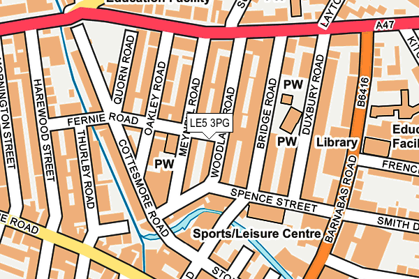 LE5 3PG map - OS OpenMap – Local (Ordnance Survey)