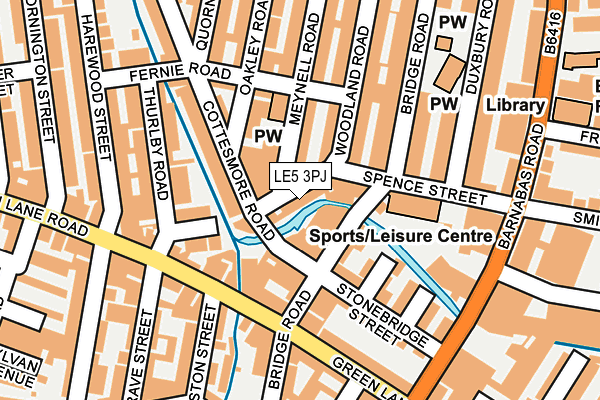 LE5 3PJ map - OS OpenMap – Local (Ordnance Survey)