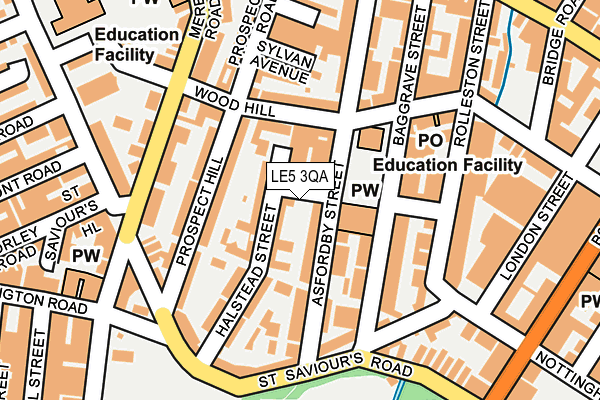 LE5 3QA map - OS OpenMap – Local (Ordnance Survey)