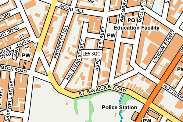 LE5 3QG map - OS OpenMap – Local (Ordnance Survey)