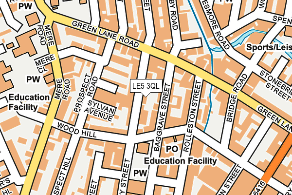 LE5 3QL map - OS OpenMap – Local (Ordnance Survey)