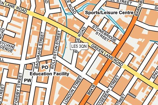 LE5 3QN map - OS OpenMap – Local (Ordnance Survey)