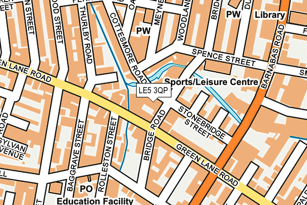 LE5 3QP map - OS OpenMap – Local (Ordnance Survey)