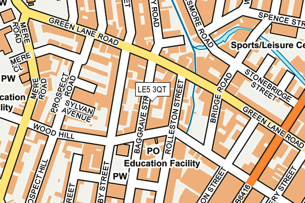 LE5 3QT map - OS OpenMap – Local (Ordnance Survey)