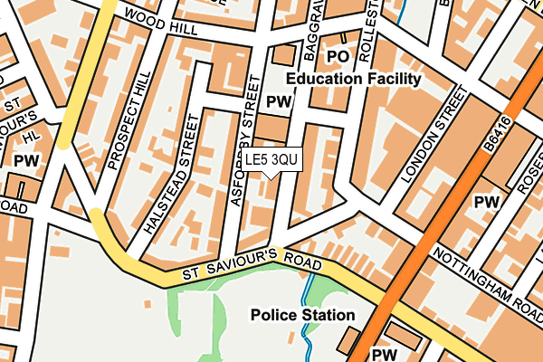 LE5 3QU map - OS OpenMap – Local (Ordnance Survey)