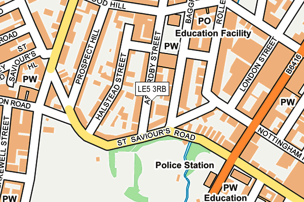LE5 3RB map - OS OpenMap – Local (Ordnance Survey)