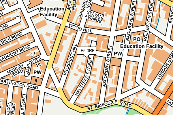 LE5 3RE map - OS OpenMap – Local (Ordnance Survey)