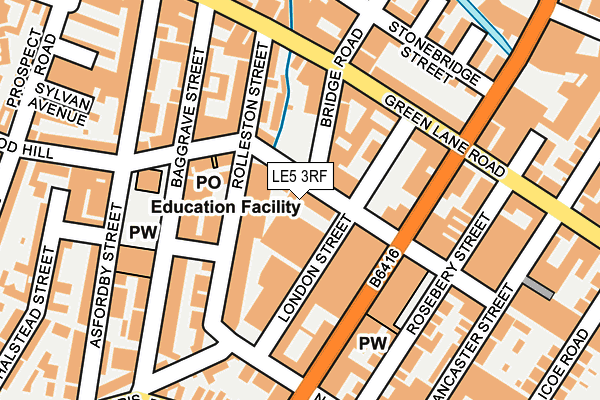 LE5 3RF map - OS OpenMap – Local (Ordnance Survey)