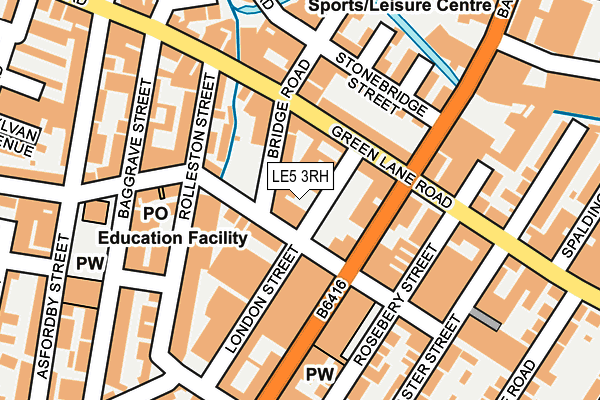 LE5 3RH map - OS OpenMap – Local (Ordnance Survey)