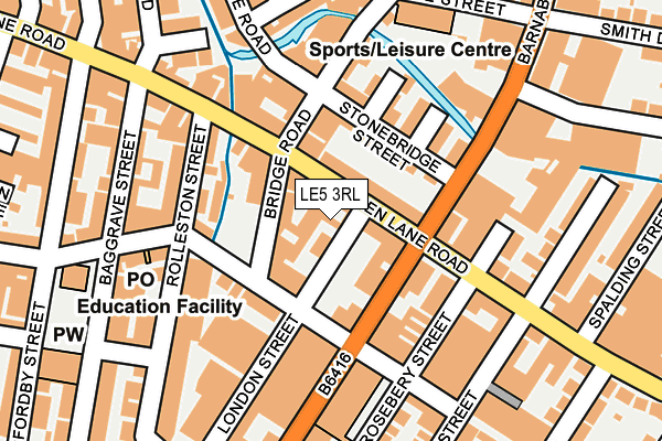 LE5 3RL map - OS OpenMap – Local (Ordnance Survey)