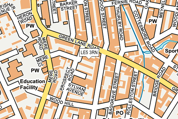 LE5 3RN map - OS OpenMap – Local (Ordnance Survey)