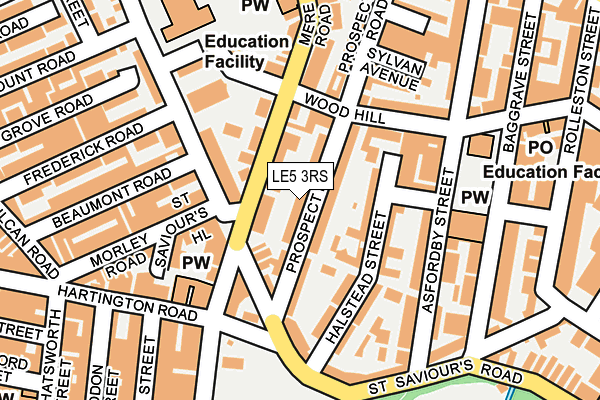 LE5 3RS map - OS OpenMap – Local (Ordnance Survey)