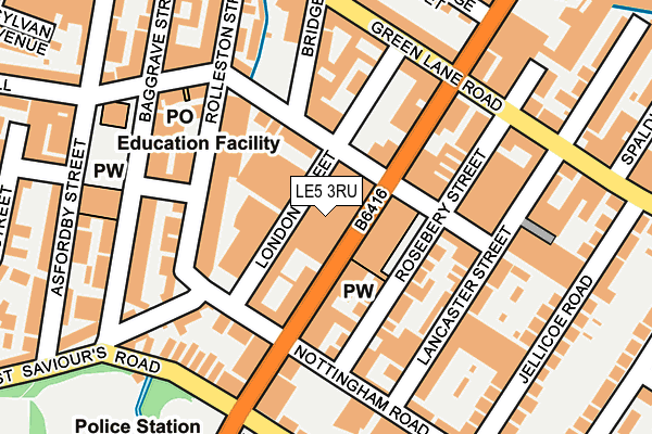 LE5 3RU map - OS OpenMap – Local (Ordnance Survey)